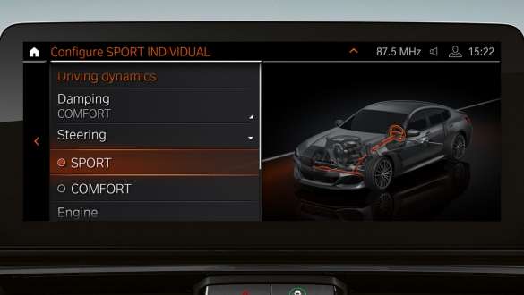 Integral Active Steering La nouvelle BMW Série 8 Gran Coupé G16 LCI restylage 2022, vue de détail sur le Control Display