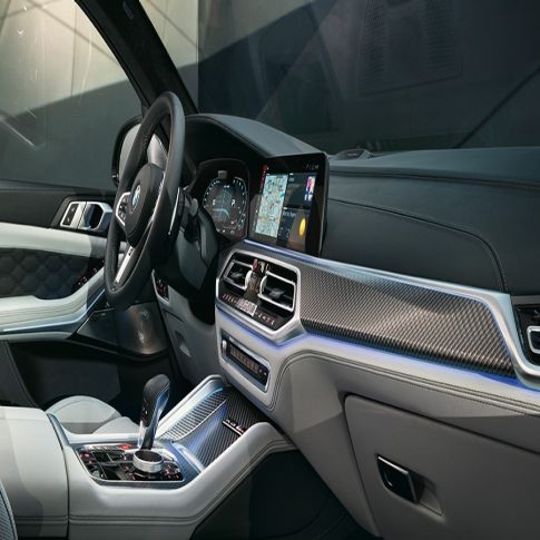 Console centrale de la BMW X5 M Competition avec sélecteur de vitesse M Console centrale de la BMW X5 M Competition avec sélecteur de vitesse M, intérieur F95