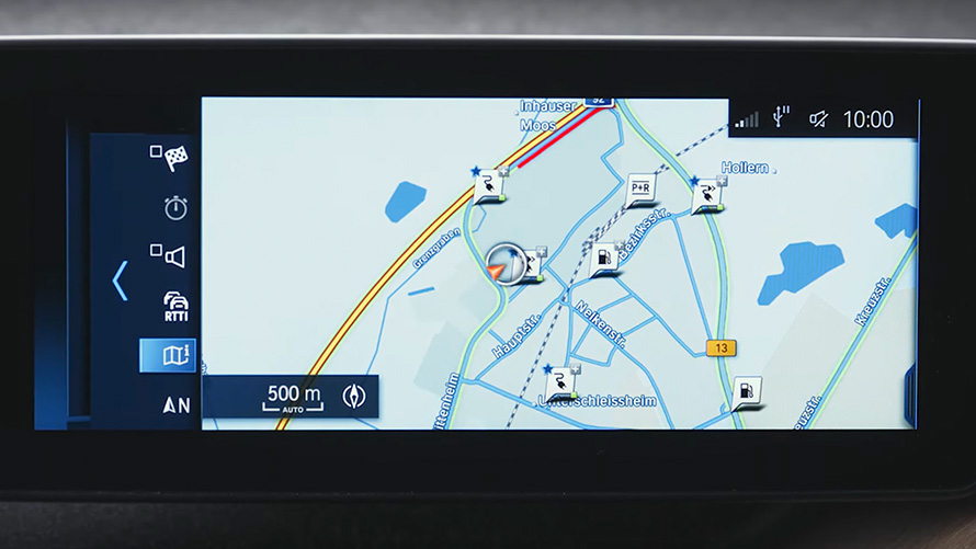 BMW Série 3 Berline G20 BMW Plug-in Hybrid système de navigation vue en gros plan