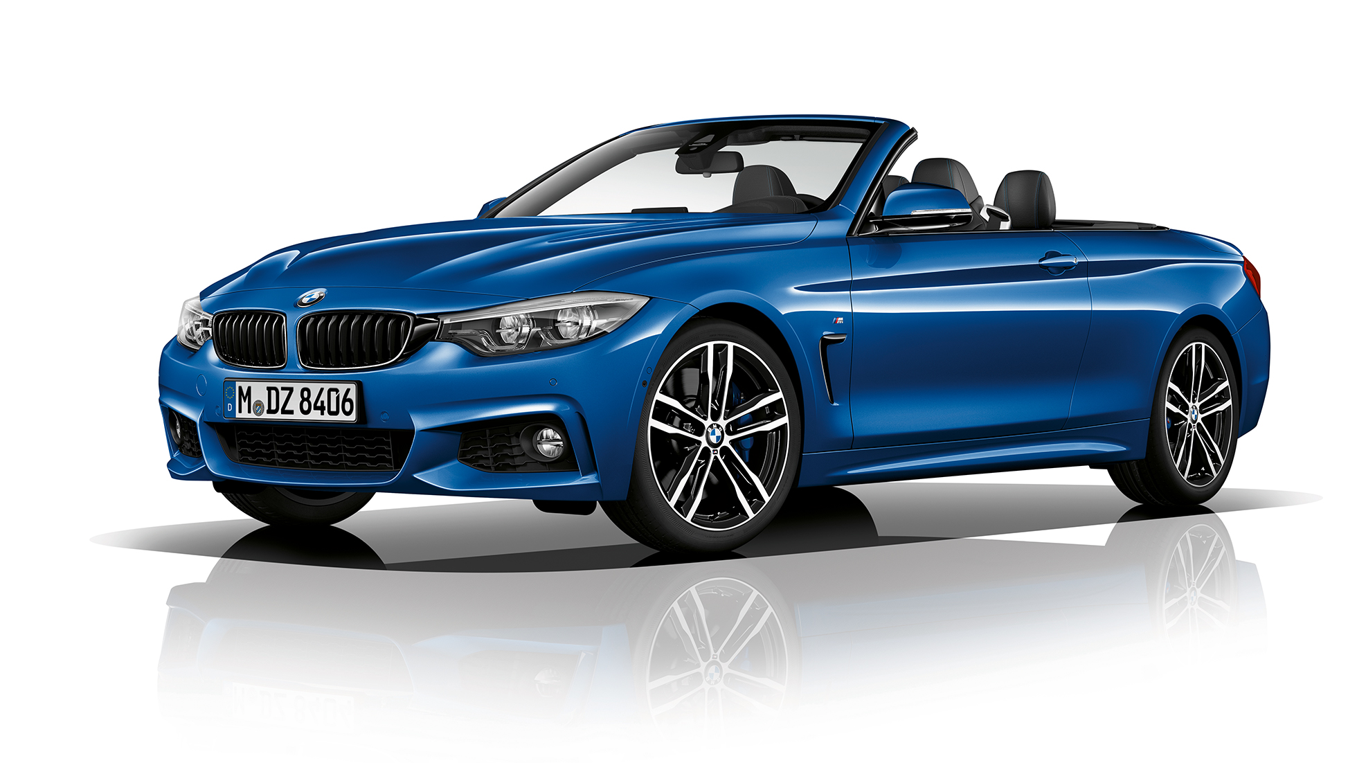 BMW Série 4 Cabrio, Modèle M Sport, vue de trois quarts face BMW Série 4 Cabrio, Modèle M Sport, vue de trois quarts face