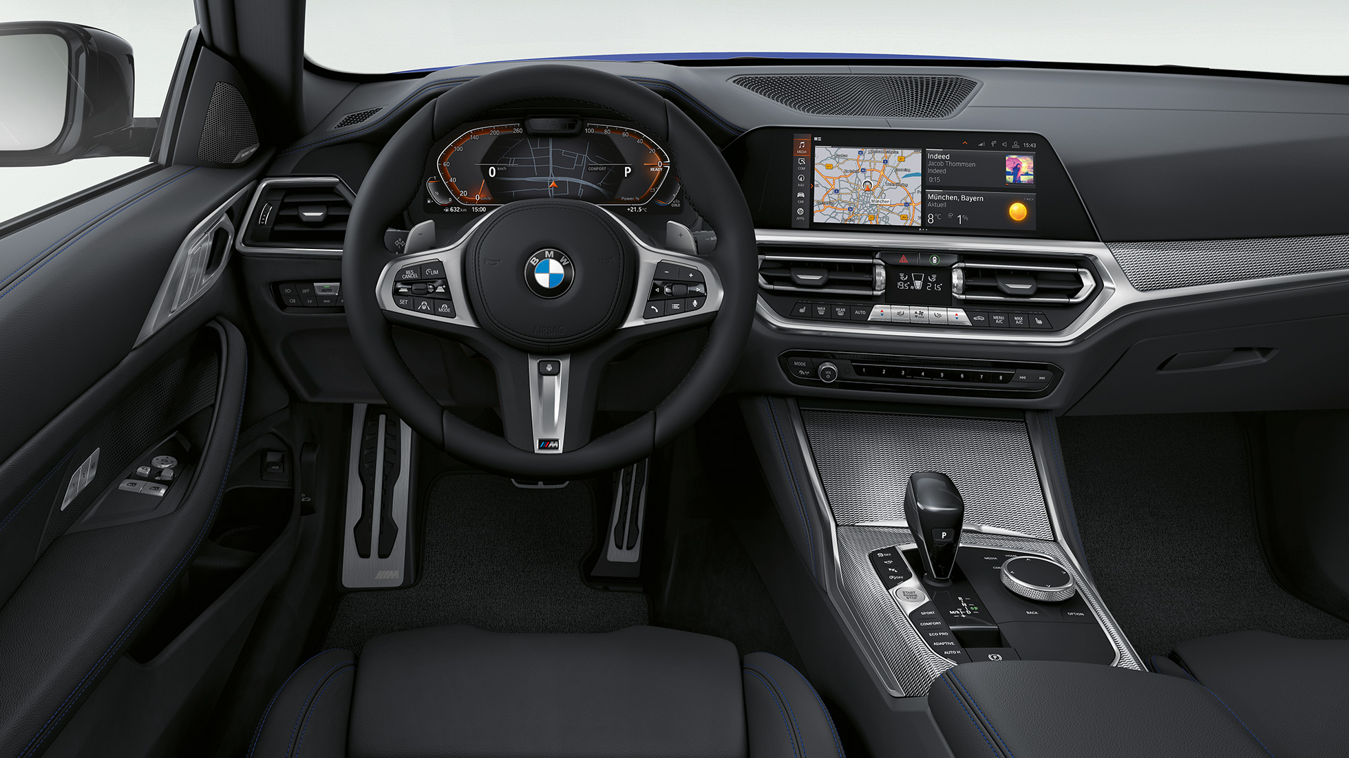 Garnissage BMW Série 4 Coupé Kit M Sport G22 2020 Garnissage en cuir exclusif BMW Série 4 Coupé G22 2020 Kit M Sport habitacle