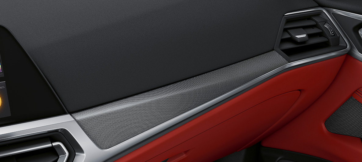Inserts de décoration en Aluminium Tetragon BMW Série 4 Coupé 2020 G22 Individual Inserts de décoration en Aluminium Tetragon avec incrustation en Perlglanz Chrom BMW Série 4 Coupé Individual G22 2020 Intérieur