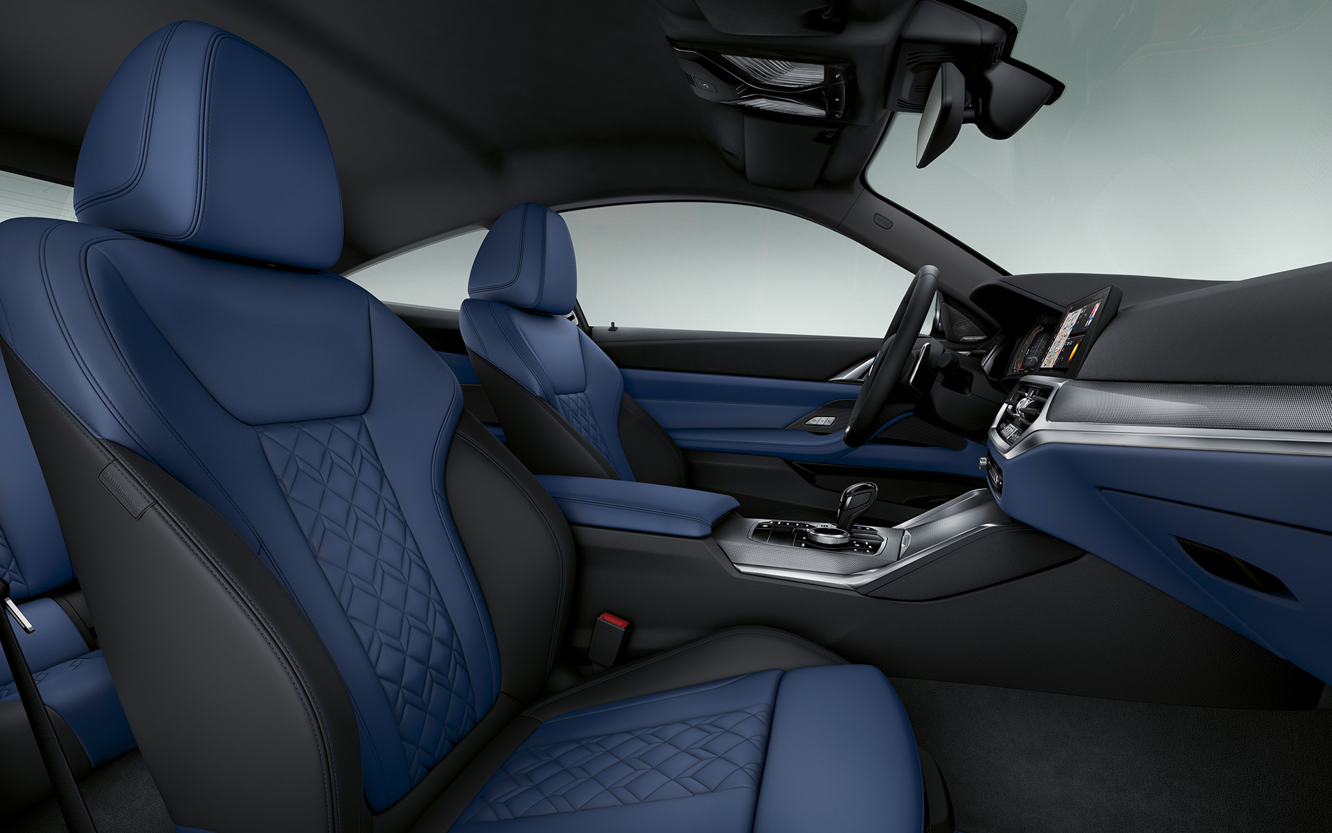 Revêtement intérieur BMW Individual étendu en cuir Merino | Fjordblau/Schwarz BMW Série 4 Coupé Individual 2020 G22 Revêtement intérieur BMW Individual étendu en cuir Merino | Fjordblau/Schwarz BMW Série 4 Coupé Individual 2020 G22