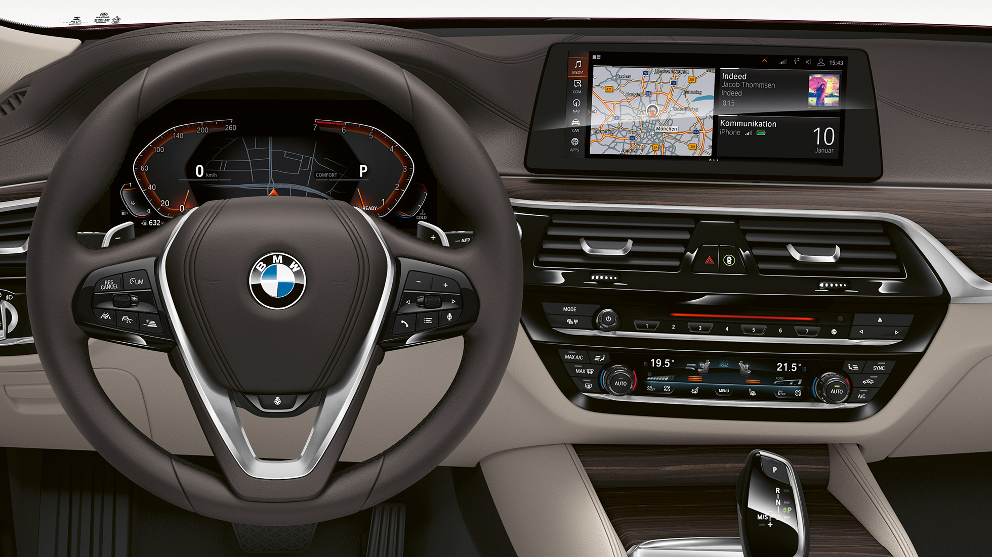 BMW Série 6 Gran Turismo G32 Luxury Line poste de conduite Volant sport en cuir BMW Série 6 Gran Turismo G32 2017 Luxury Line poste de conduite