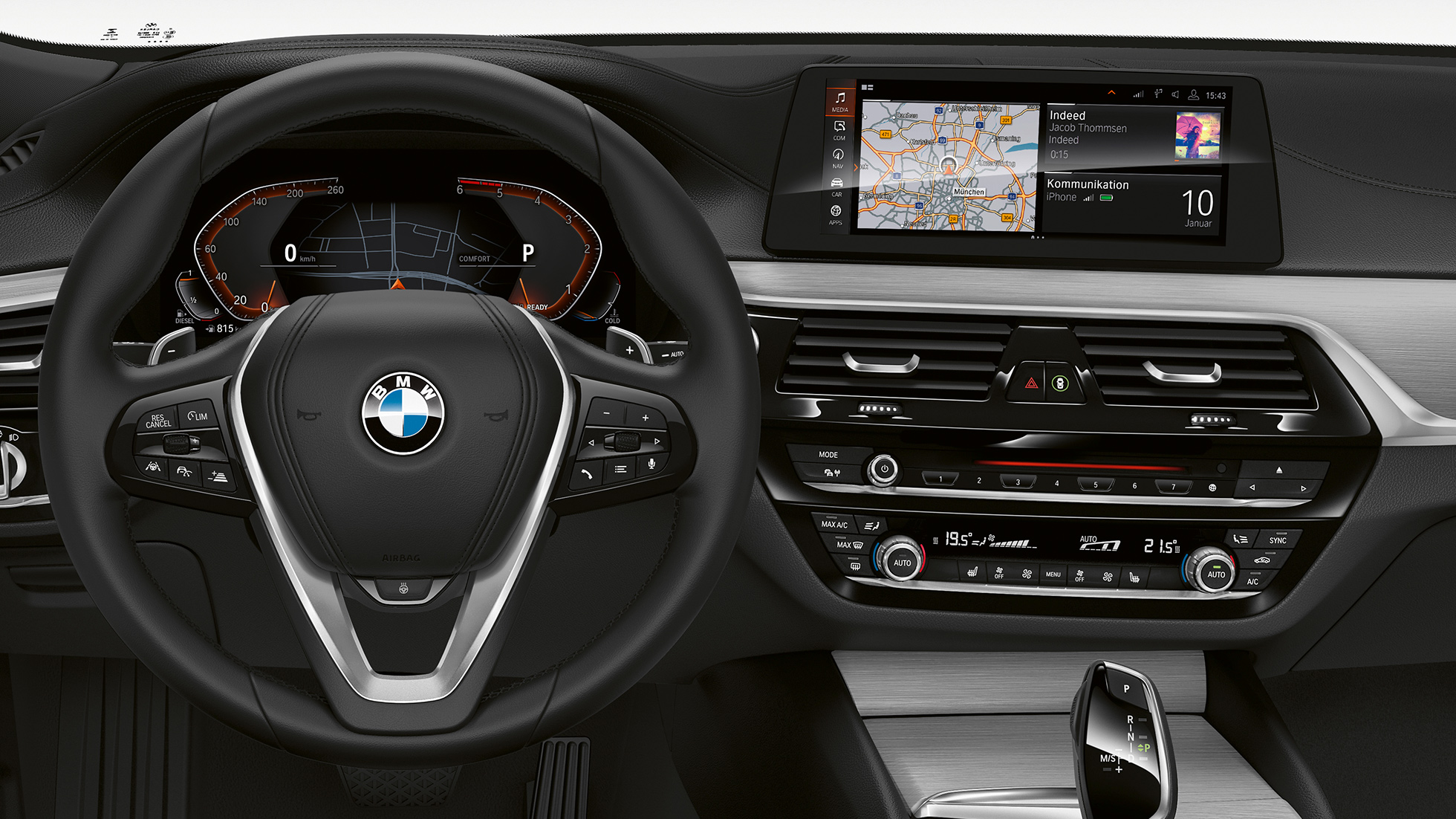 BMW Série 6 Gran Turismo G32 Sport Line poste de conduite Inserts de décoration en Schwarz hochglänzend BMW Série 6 Gran Turismo G32 2017 Sport Line poste de conduite