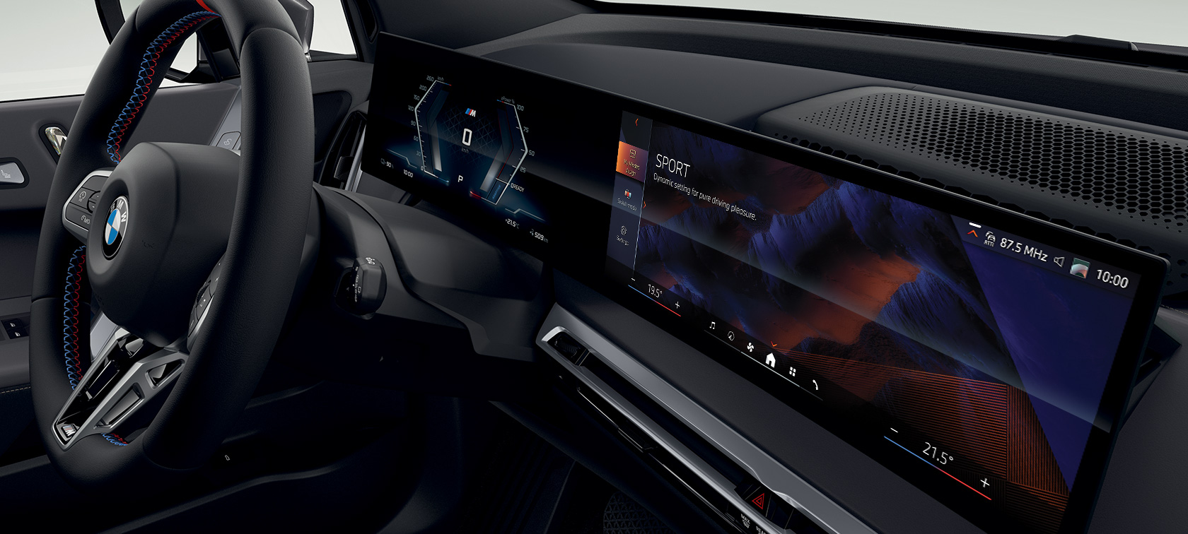 BMW Curved Display BMW iDrive Poste de conduite BMW iX M60 i20 2022 SUV électrique BMW iX M60 i20 2022 SUV électrique Post de conduite BMW Curved Display BMW iDrive