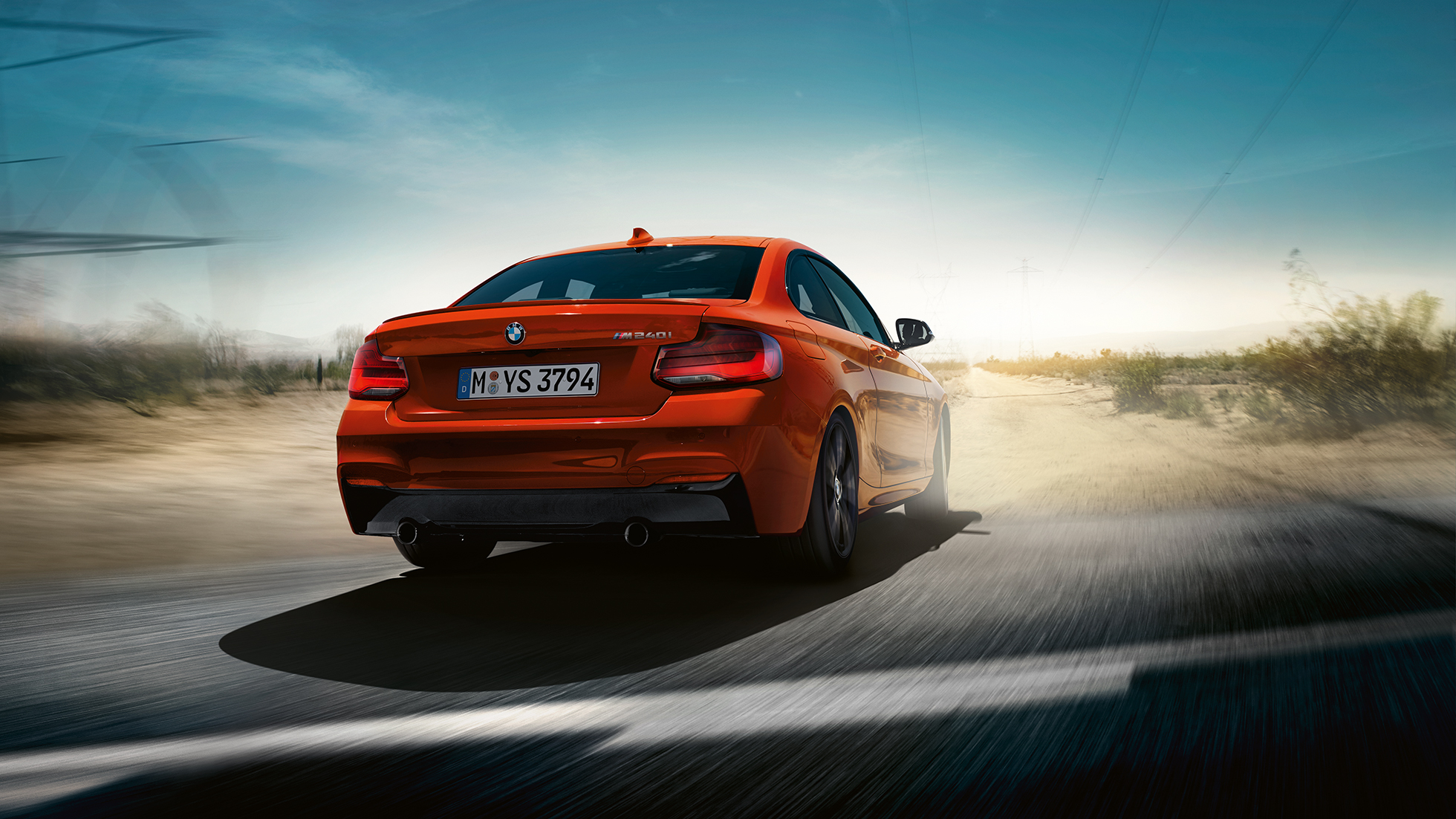 Châssis de la BMW M240i Coupé Châssis de la BMW M240i Coupé F22 2017 Sunset Orange metallic