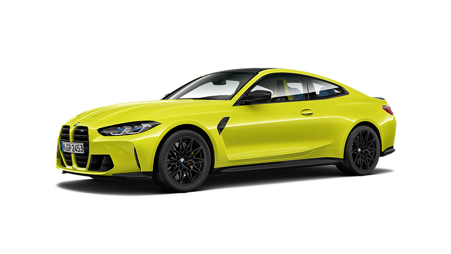 BMW Modèle M BMW M4 G82, vue de trois quarts de profil BMW Modèle M BMW M4 G82, vue de trois quarts de profil