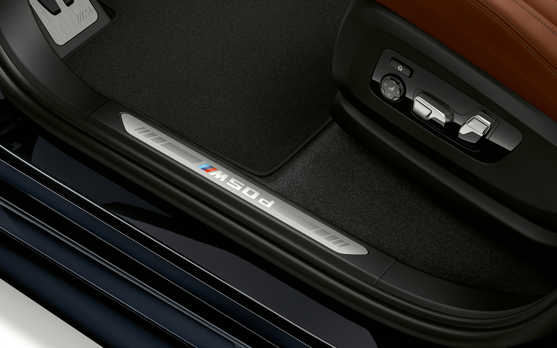 Seuils de porte ornés de l’emblème M, BMW X5 MG05 G05 2018 SUV, intérieur