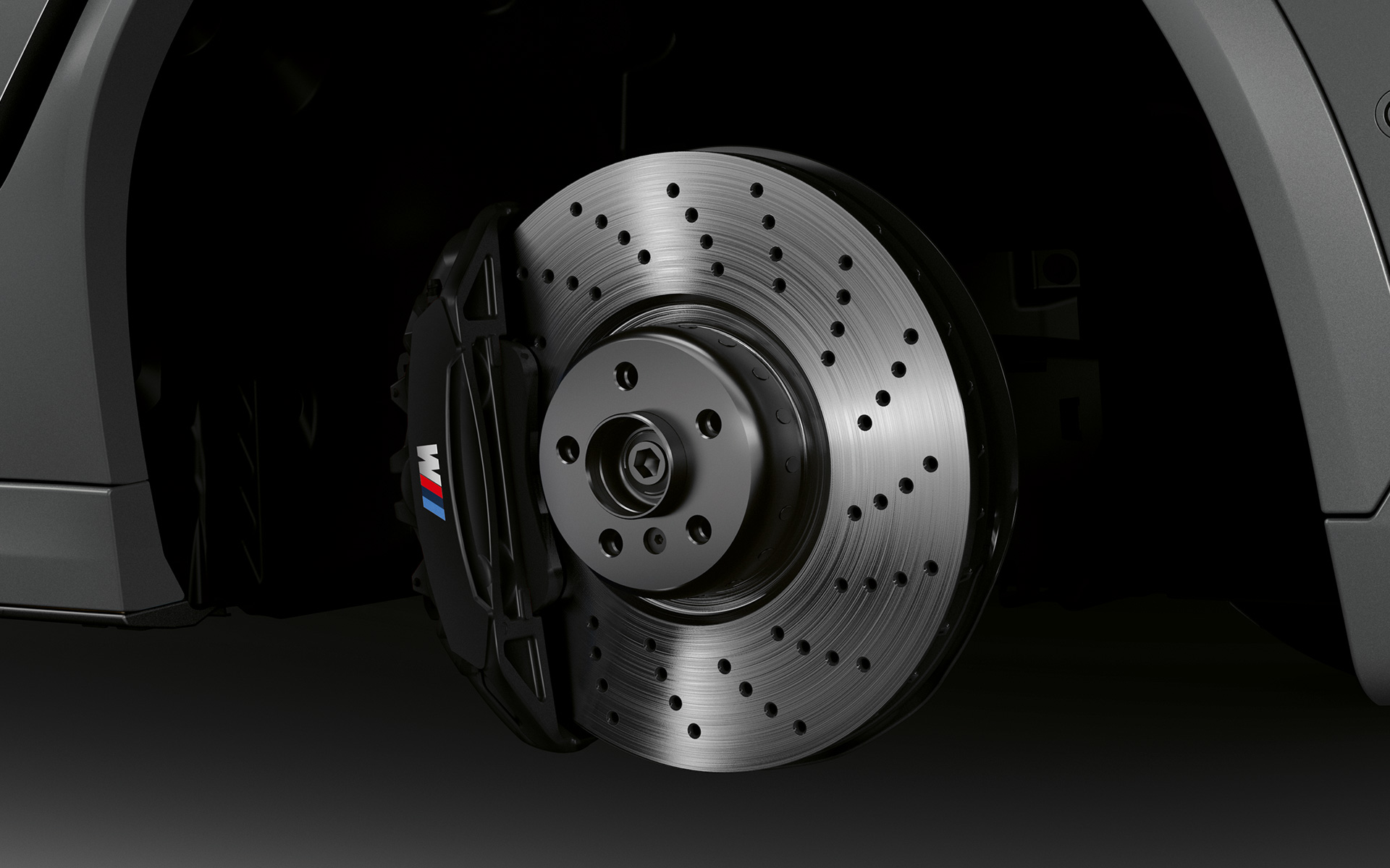 BMW X6 M Competition F96, freins composites M, noir brillant BMW X6 M Competition F96 2023, freins composites M, noir brillant