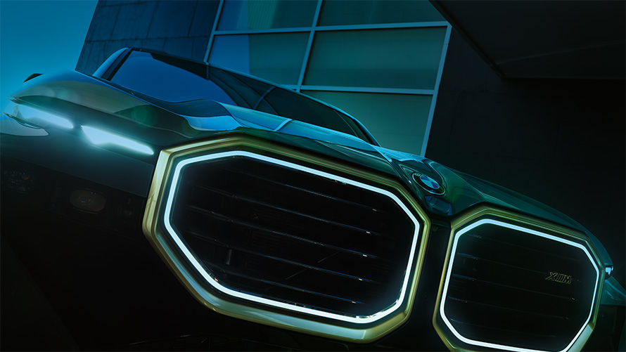 BMW XM G09 Extérieur capot moteur et calandre