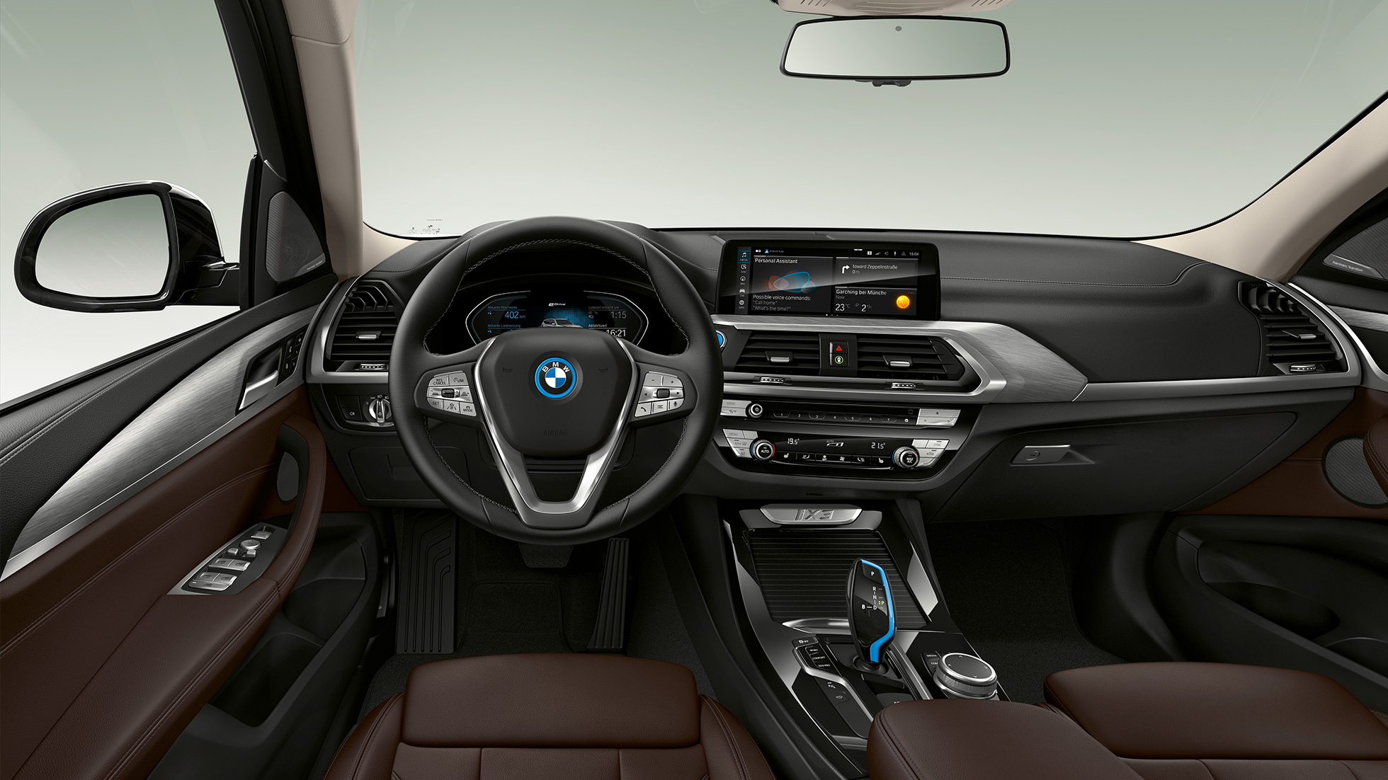 BMW iX3 G08, modèle "Impressive", poste de conduite BMW iX3 G08 2020, modèle "Impressive", poste de conduite et habitacle
