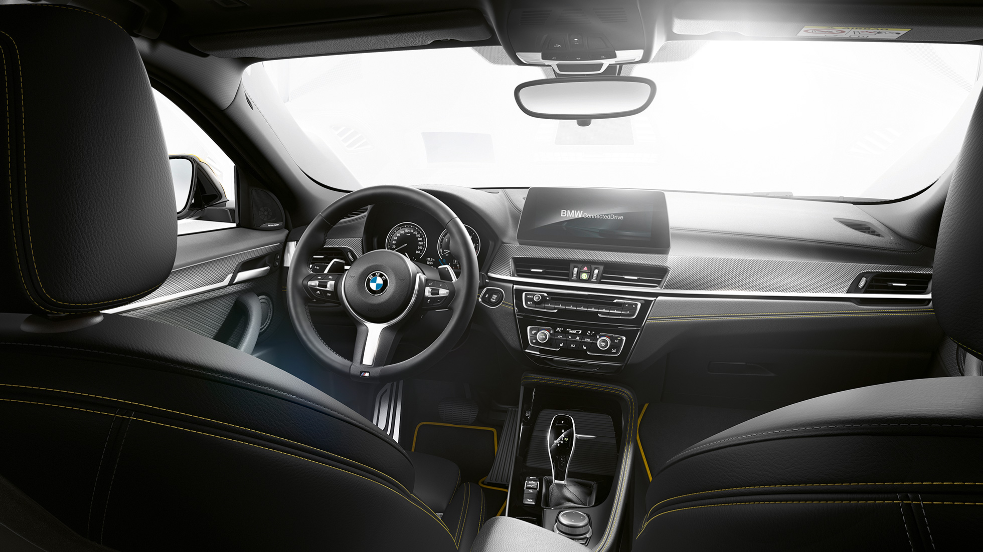 Volant en cuir BMW X2 F39 Volant en cuir BMW X2 2018 F39 aménagement intérieur