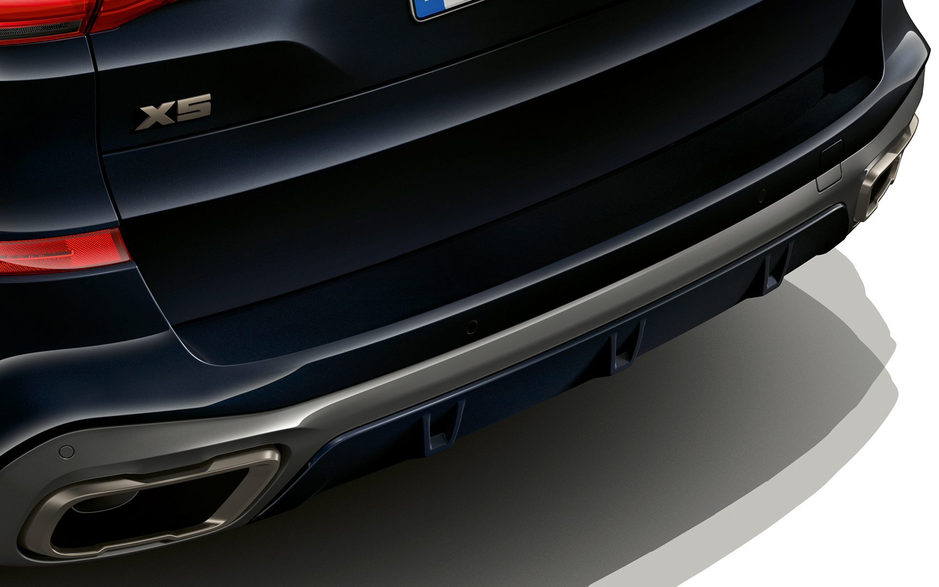 Échappement de la BMW X5 M50d Échappement M sport et diffuseur de la BMW X5 M50d