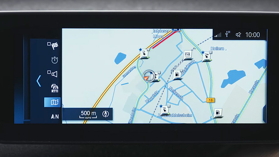 BMW X5 G05 BMW Plug-in Hybrid système de navigation vue en gros plan