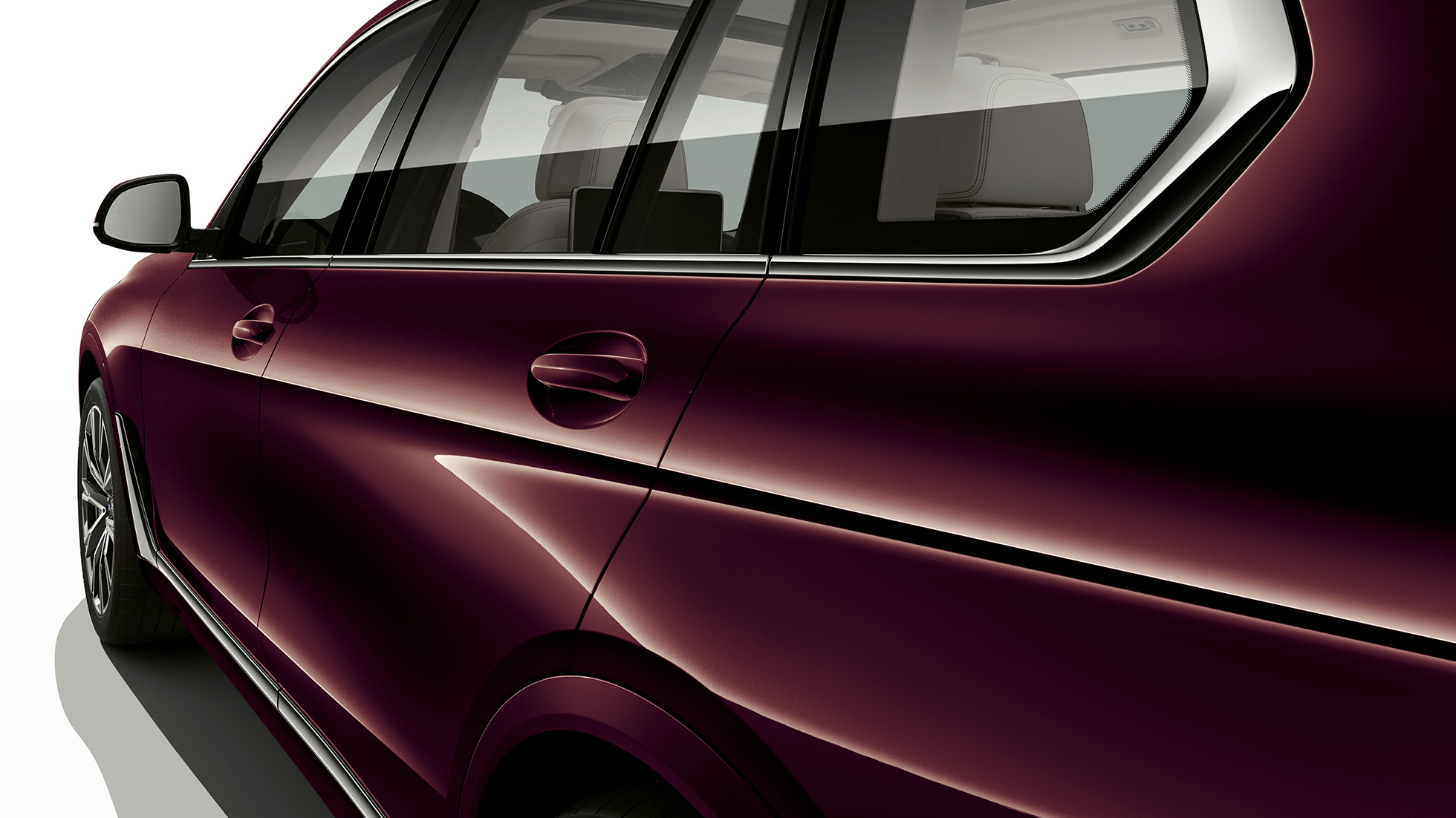 BMW X7, BMW Individual X7 xDrive40i vue de profil Vue de profil de la BMW X7 dotée de l’équipement BMW Individual X7 xDrive40i