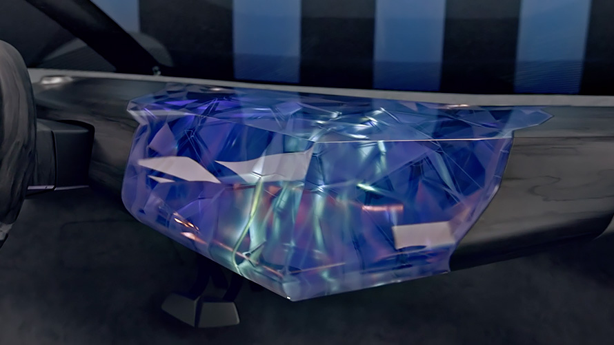 Vidéo Design intérieur Tableau de bord tridimensionnel BMW i Vision Circular 2021 Vidéo Tableau de bord tridimensionnel Design intérieur du véhicule au concept visionnaire BMW i Vision Circular 2021