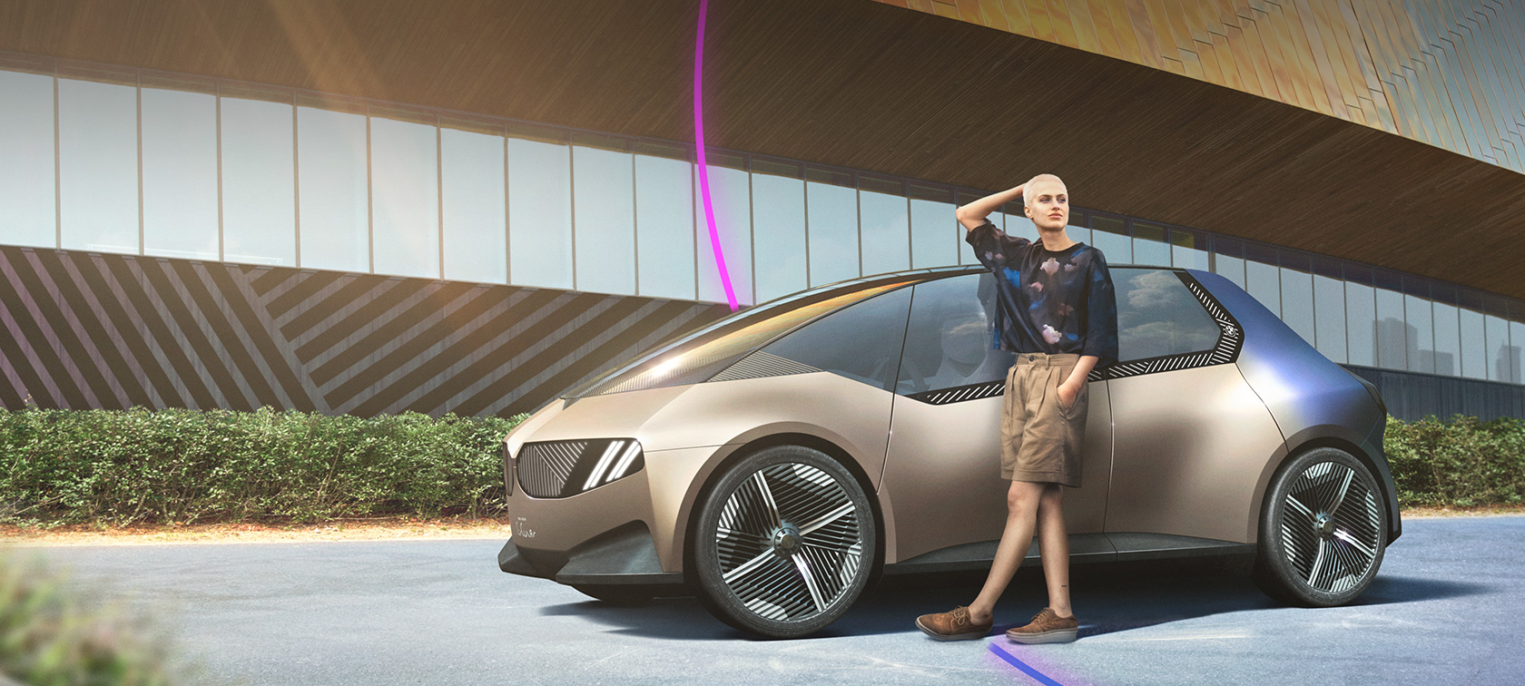 BMW i Vision Circular Véhicule au concept visionnaire BMW i Vision Circular 2021 Circular Design Durabilité Vue de profil