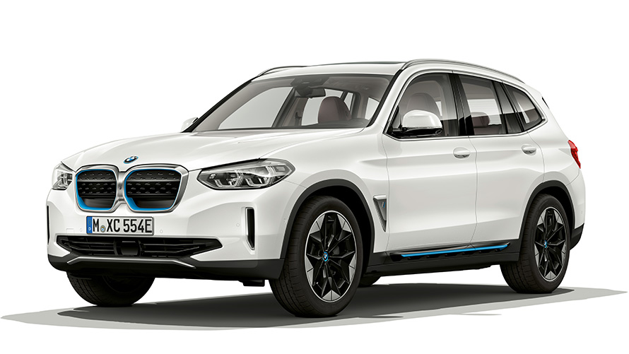 BMW iX3, vue en studio BMW iX3, vue de trois quarts avant en studio